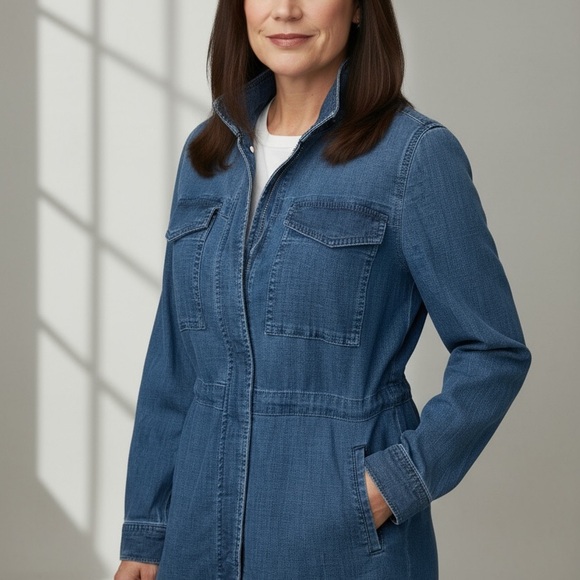 Style & Co. Lightweight Denim Utility Jacket – Size M - Picture 4 of 8